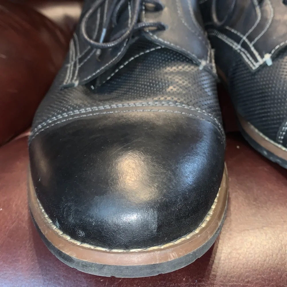 Men’s Steve Madden Chayse Leather Oxford Shoes - Picture 6 of 14